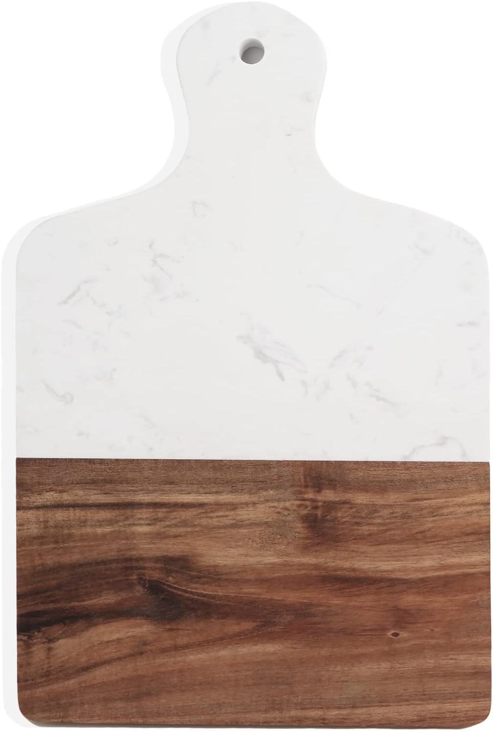 Cutting Board with Marble and Natural Wood