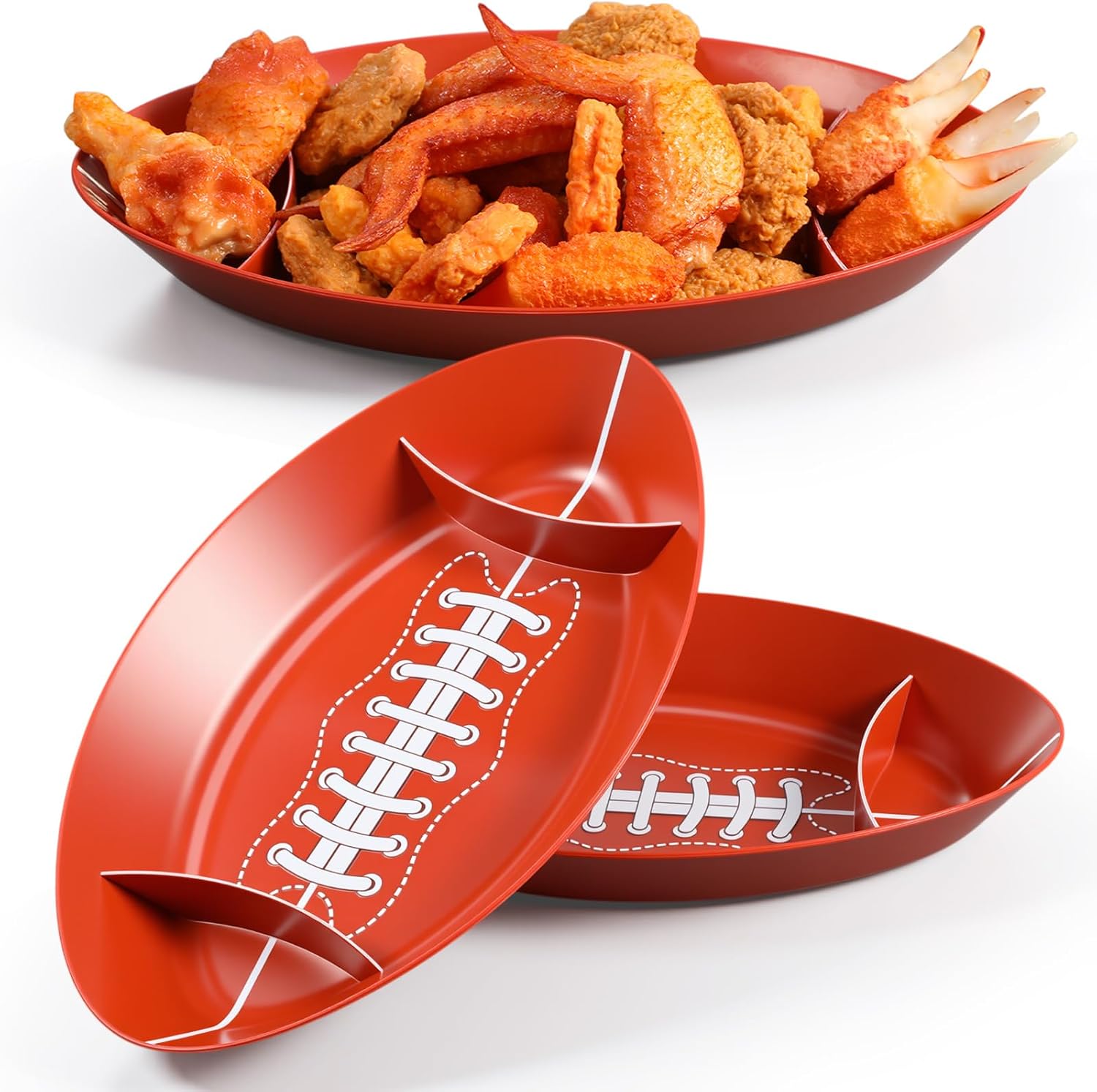 Wiwiqing 2 Pcs Football Serving Trays