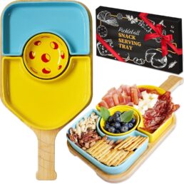 Pickleball Paddle Snack Tray Set