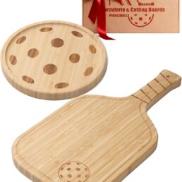 Pickleball Charcuterie Board Set – Bamboo Cheese & Cutting Board