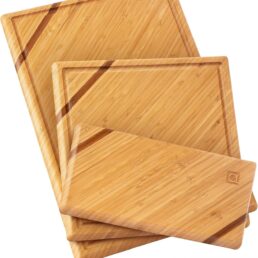 Chorus Bamboo Cutting Board Set with Juice Groove (Set of 3)