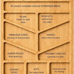 Wooden Charcuterie Board with Engraved Labels