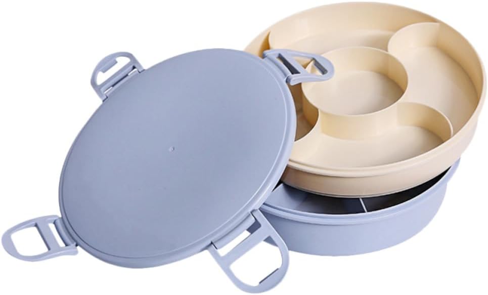 Double Layer Plastic Divided Serving Dish