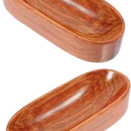 2pcs Oval Wooden Snack Platter Rustic Charcuterie Board