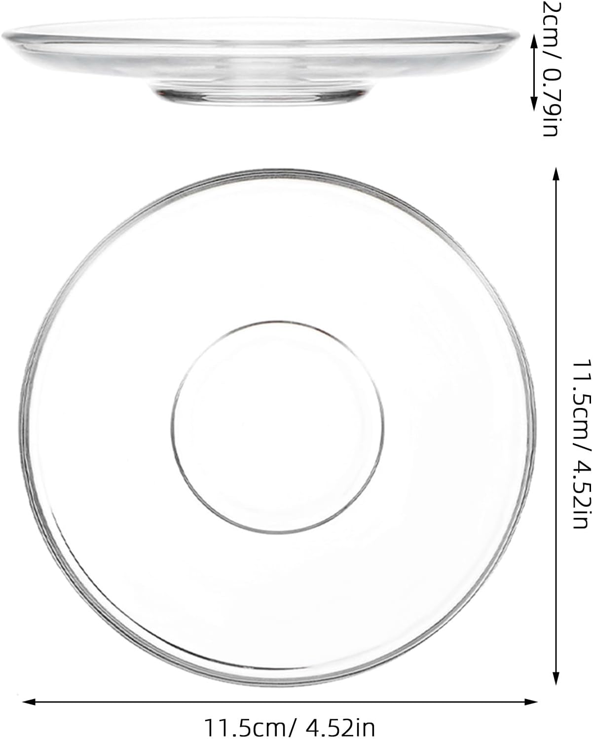 2pcs Glass Salad Plates