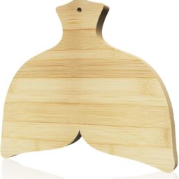 WEBEEDY Whale Tail Shaped Wooden Charcuterie Board