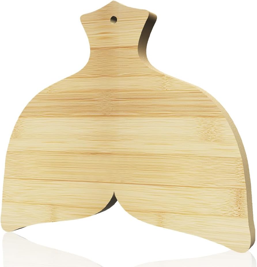 WEBEEDY Whale Tail Shaped Wooden Charcuterie Board