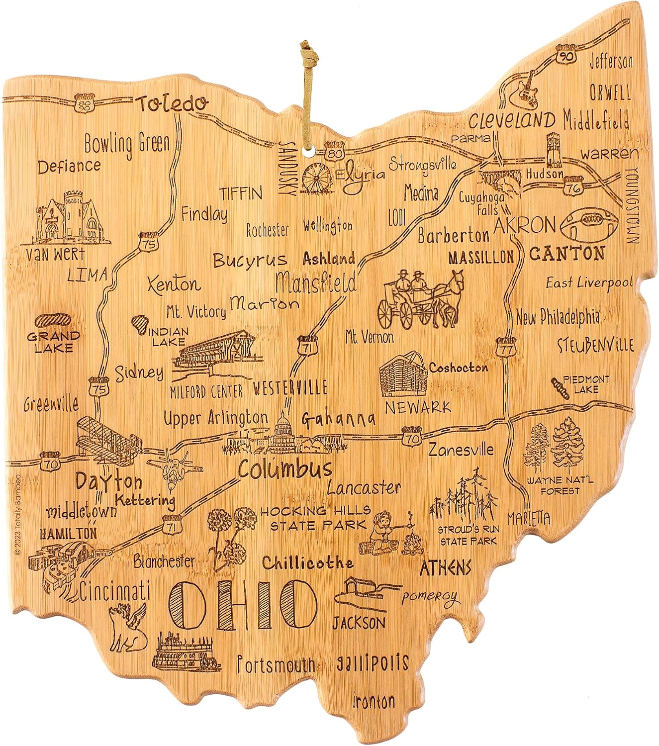 Totally Bamboo Ohio State Cutting Board