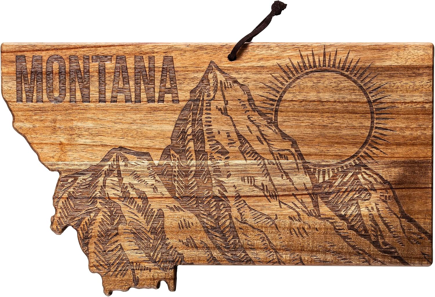 Totally Bamboo Rock & Branch Origins Series Montana State Shaped Cutting Board
