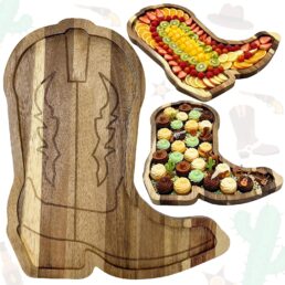 1 Pcs Wooden Cowboy Charcuterie Boards
