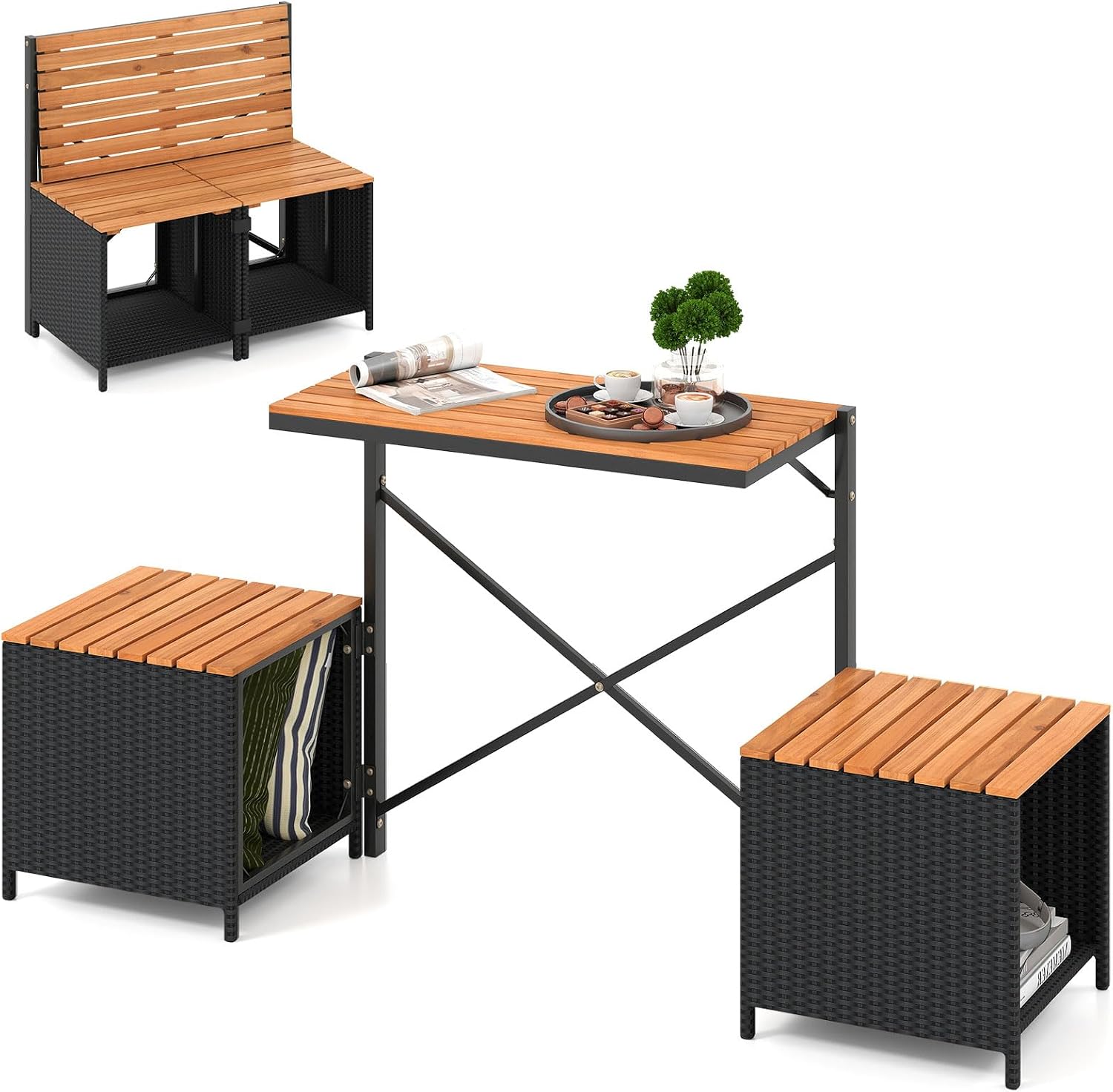Tangkula 2-in-1 Outdoor Picnic Table