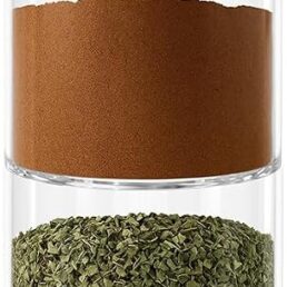 Fox Run Spice Stack, Set of 6 Space Saving Stackable 5oz Spice Jars