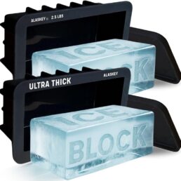 Extra Large Ice Block Mold 2.5 lbs With Lid (2-Pack)