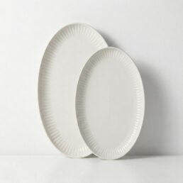 Serving Dishes, 12/14", Durable Ceramic Platters