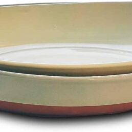 Mora Ceramic Large Serving Bowls- Set of 2 Oval Platters
