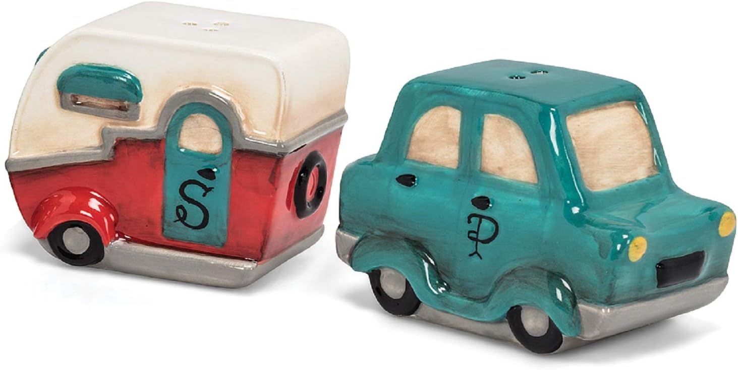 Abbott Collection Car & Camper Salt & Pepper | Whimsical Shaker Set