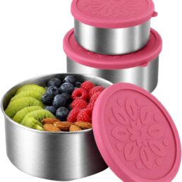 3-Pack Stainless Steel Food Containers