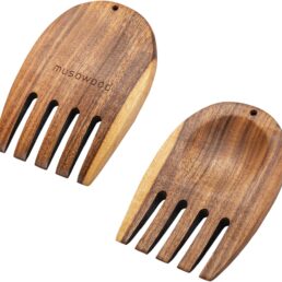 muso eood Acacia Salad Hands, Wooden Salad Tongs