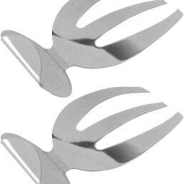 BESTOYARD 2Pcs Stainless Steel Salad Claws Metal Salad Hands