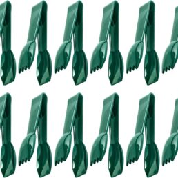 New Star Foodservice Straight Tongs, 6-Inch, Green