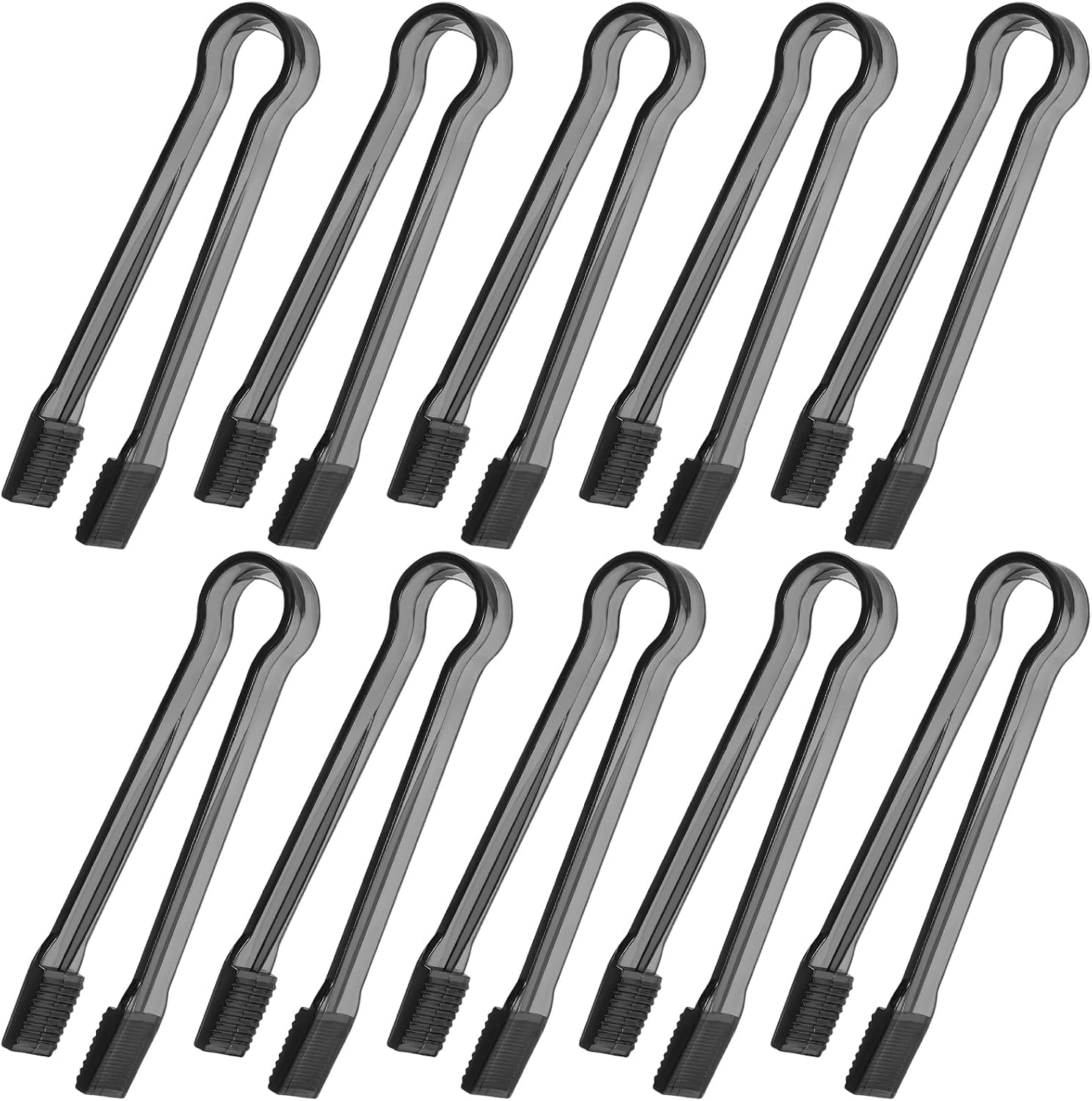10 Pcs Plastic Buffet Serving Tongs