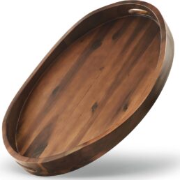 TIDITA Acacia Oval Wooden Serving Tray