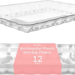 12 Clear Plastic Serving Trays
