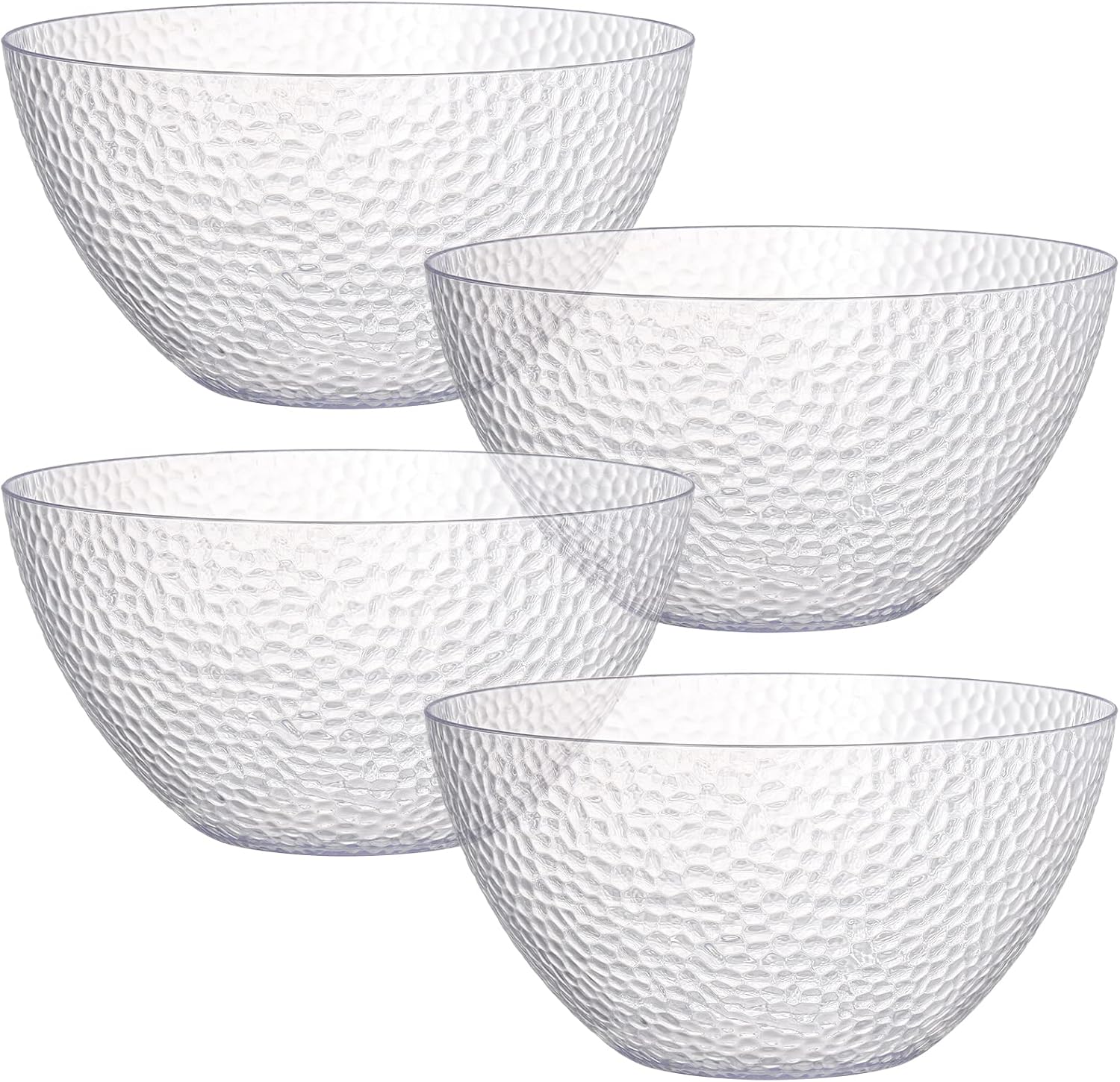 4 Pack Clear Plastic Serving Bowls