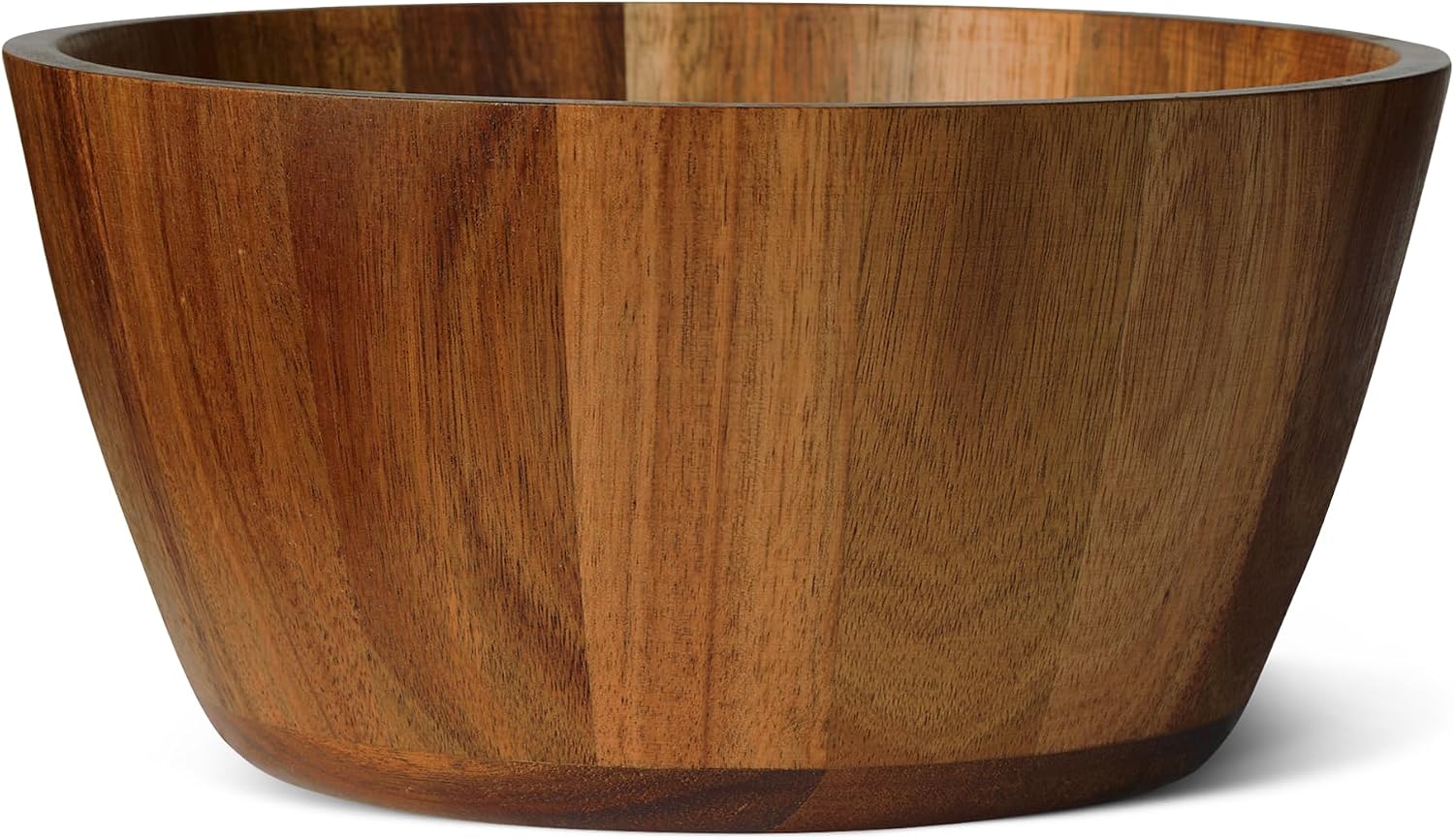 Amazon Basics Wooden Salad Bowl, Acacia Wood, 25.4 cm, Family Size Serving Bow