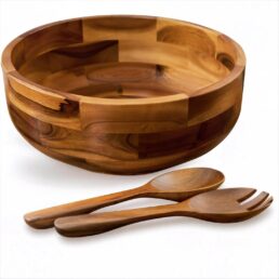 Tidita Acacia Wood Salad Bowl Set