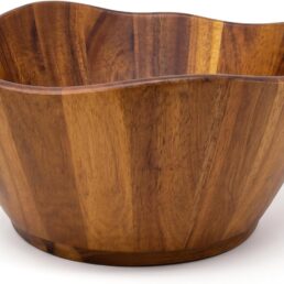 JS Gourmet 12.8 Inch Acacia Wood Salad Bowl