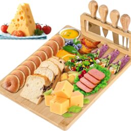 Bamboo Cheese Board and Knife Set