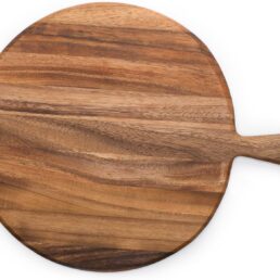 Ironwood Acacia Wood Provencale Paddleboard, 16" x 20" Round Serving Board