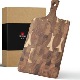 XINZUO Acacia Wood End-Grain Rectangular Cutting Board